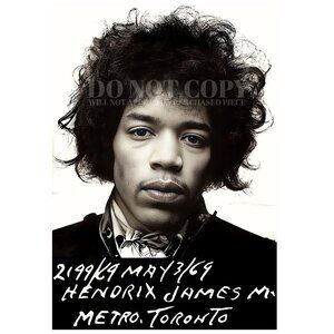 Jimi Hendrix Mugshot Photograph 11 X 16 | Rare 1969 Color Mug Shot | Poster Art